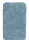 Tapis de bain doux bleu coton 80x150