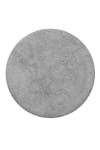 Tappeto da bagno tondo in cotone pelo lungo grigio chiaro Ø90 cm