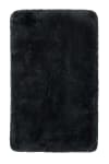 Tapis de bain microfibre très doux uni noir 60x100