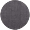 Tapis rond uni gris à relief chevron 120x120cm