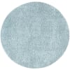 Tapis à poils longs rond bleu azur 160x160cm