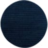 Tapis rond uni bleu à relief linéaire 200x200cm
