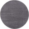 Tapis rond uni gris à relief linéaire 160x160cm