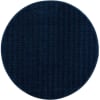 Tapis rond uni bleu à relief chevron 200x200cm