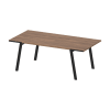 Tavolo impiallacciatura di legno noce e nero
