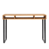 Schreibtisch aus Holz mit Schubladen, in Hellbraun