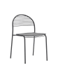 Set 4 sedie impilabili in metallo colore grigio