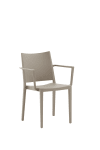 Set 2 sedie impilabili in polipropilene colore beige