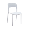 set 4 sedie impilabili in polipropilene bianche