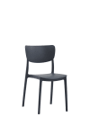 Set di 2 sedie impilabili colore antracite