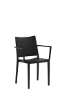 Set 2 sedie impilabili in polipropilene colore nero