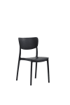 Set di 2 sedie impilabili colore nero