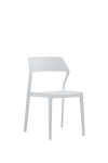 Set di 2 sedie impilabili colore bianco