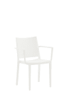 Set 2 sedie impilabili in polipropilene colore bianco