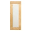 Miroir avec cadre en bois de couleur marron clair 165 cm