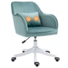 Chaise de bureau massante velours vert menthe