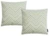 Housses de coussin outdoor motif zig-zag vert /blanc-Lot de 2-50x50cm