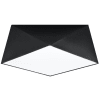 Lámpara de techo negro cloruro de polivinilo alt. 15 cm