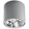 Lámpara de techo gris aluminio  alt. 11 cm