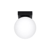 Lampada a soffitto nera acciaio/vetro
