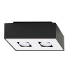 Lámpara de techo blanco negro acero  alt. 11 cm