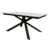 Tavolo da pranzo allungabile in metallo marmo/nero 90x220x77