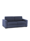 Canapé lit 3 places en tissu bleu