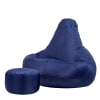 Outdoor-Sitzsack mit Fußhocker, Blau