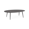Tavolino per esterno in alluminio grigio antracite 120x75x h36 cm