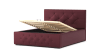 Modernes Bett in Kiefer massiv und HDF 180x200 Rotwein