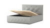 Modernes Bett in Kiefer massiv und HDF 180x200 Grau