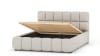 Modernes Bett in Kiefer massiv und HDF 140x200 Grauer Zement