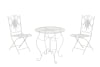 Set giardino con tavolo e 2 sedie in Metallo bianco antico