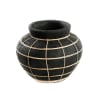 Vase en terre cuite noire naturel H23
