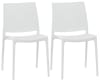 Lot 2 chaises de jardin empilables en plastique Blanc