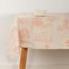 Mantel resinado antimanchas 100% algodón rosa 200x140 cm