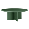 Tavolino rotondo, piano laminato da 3cm, verde Cedar 100cm