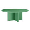 Tavolino da salotto rotondo, piano resistente MDF 3cm, verde smeraldo