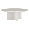 Mesa de centro redonda tablero laminado de 3cm taupe 100cm