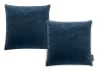 Housses de coussin velours bicolore bleu pétrole -Lot de 2- 40x40