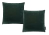 Housses de coussin velours bicolore vert sapin- Lot de 2- 40x40