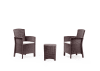 Set salon d’extérieur marron 60x56 cm