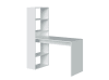 Bureau blanc avec étagère de rangement réversible L120cmxP53cmxH144cm