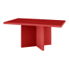 Table basse panneau stratifié de 3cm, rouge Flamme 100x60cm