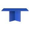 Table basse panneau stratifié de 3cm, bleu Prusse 100x60cm