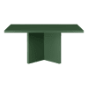 Mesa de centro tablero resistente MDF 3cm verde Cedar 100x60cm