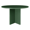 Mesa de comedor redonda lacada MDF 3cm Verde Cedro 120cm