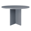 Runder Esstisch aus lackiertem MDF 3 cm in Grau, 120 cm.