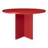 Table à manger ronde laquée en MDF de 3cm Rouge Flamme 120cm
