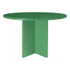 Table à manger ronde laquée en MDF de 3cm Vert Émeraude 120cm